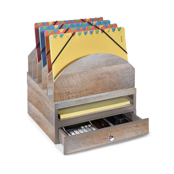 Darby Home Co Beaumys Stacking Wood Desk Organizers, 4 Letter Tray Kit & Reviews Wayfair
